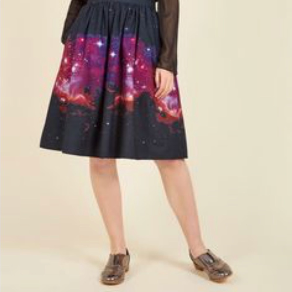 Cute space print skirt